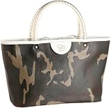 [�����] carnet Tote Bag Wide/Pearl Handle PVC Camouflage