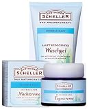 Apotheker Scheller Naturkosmetik Spezial Set, Sensible Haut: Waschgel Seealge, Tagescreme Grüner Tee und Meeresalgen, Nachtcreme Spirulina (EXCLUSIV BEI AMAZON.DE)