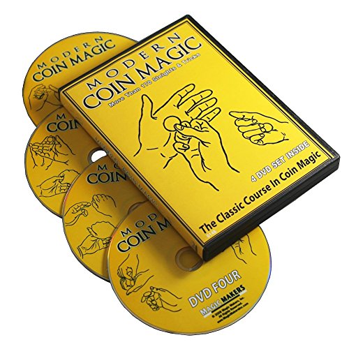 Modern coin magic - over 170 sleights and tricks on a 4 dvd set -…