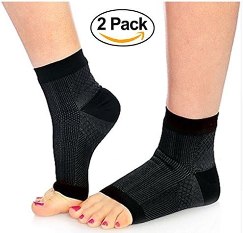 Plantar Fasciitis Compression Sock Sleeves 1 Pair ,2 Sleeves, Helps Circulation to Heel, Ankle and toes. Achilles Support, Premium Comfort, Wear under Socks, S/M, U.S. Men 5-9.5 | Women: 6- 9.5