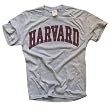 Harvard University T-Shirt, Officially Licensed College Athletic Tee, Gray