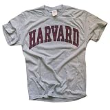 Harvard University T-Shirt, Officially Licensed College Athletic Tee, Gray