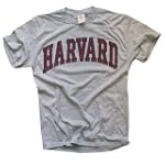 Harvard University T-Shirt, Officially Licensed College Athletic Tee, Gray