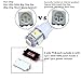 LLCJ 2 x Super Bright 194 168 2825 T10 5-SMD White 5050 LED Car Lights Bulb