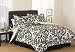Black/White Zeus Comforter Set - Queen