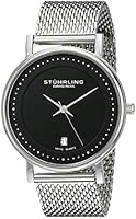 Stuhrling Original Classic Ascot Casatorra Elite men's quartz Watch with black Dial analogue Display and silver stainless steel Bracelet 734GM.02