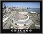 Chicago Bears - New Soldier Field Aerial - Lg - Wood Mounted Poster Print