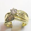 14K Yellow Gold Diamond Wedding Set