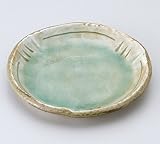 緑彩貫入4.0丸皿　5個組 【美濃焼　和皿】 〔キャッシュバックキャンペーン対象商品〕