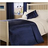Passion Faux Silk King Size Bedspread in Blue
