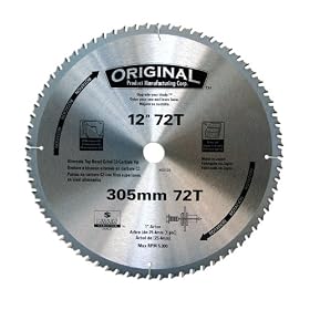 Original 00136 12-Inch 72 Tooth ATB Crosscutting Miter Saw Blade with 1-Inch Arbor by Original