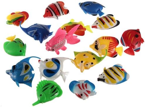 Foocc 10 Pack Fake Fish Fish Tank Decoration Plastic Artificial Tropical Fish