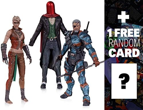 Copperhead, The Joker as Red Hood &amp; Deathstroke Unmasked: DC Collectibles Batman Arkham Origins Series + 1 FREE Official DC Trading Card Bundle
