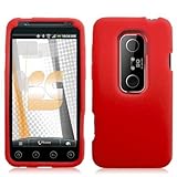 Solid Red Silicone Skin Gel Cover Case For HTC EVO 3D Shoot