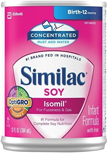 Similac Sensitive Isomil Soy Formula with Iron, Concentrated Liquid, 13 Fluid Ounces ((Pack of 12)) by Isomil