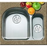 Kitchen Sinks Undermount 1.5 Bowl Satin Finish (D11L big bowl on the left)