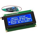 ラブ Iic/i2c/twi シリアル 2004 年 20 x 4 LCD モジュール Arduino UNO メガ R3、白青//Lcd Arduino 20 × 4、PCB 基板、青地に白のモジュ