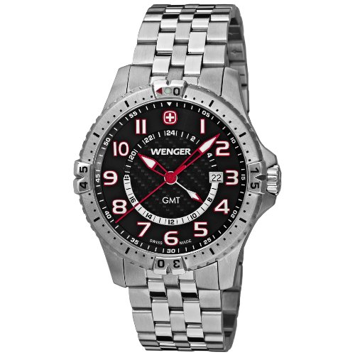 Men's Wenger 77076 Squadron GMT Stainless Steel Watch