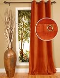 Drapery Curtain Panel 42 Inch X 96 Inch Kavita Velvet Terracotta