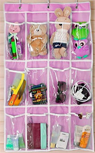 12 Pocket Hanging Organizer Pocket Charts with Clear Pockets Over the Door Pocket Chart with Hooks