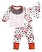 Newborn Baby Kids Girls Flower Print Polka Dots Tops+Pant+Hat Outfits 3pcs (0-3 Months, White)