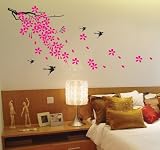 Easy wall decor sticker wall decal - Cherry blossom, birds