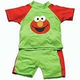 Sesame Street Swimwear - Elmo Protective Sunsuit SPF 50+ with Ultimate Diaper by I Play