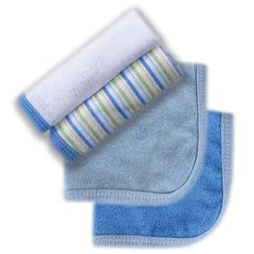 Luvable Friends 4 Pack Washcloths, BlueLuvable Friends 4 Pack Washcloths