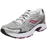 Saucony Women's Grid Cohesion 4 Running Shoe,Silver/Black/Purple,10.5 M US