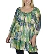 Pure Energy Plus Paisley Tunic- Green