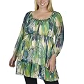Pure Energy Plus Paisley Tunic- Green