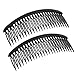TOOGOO(R) Black Plastic 24 Teeth Hair Comb Clip Clamp 2 Pcs for Lady Girls