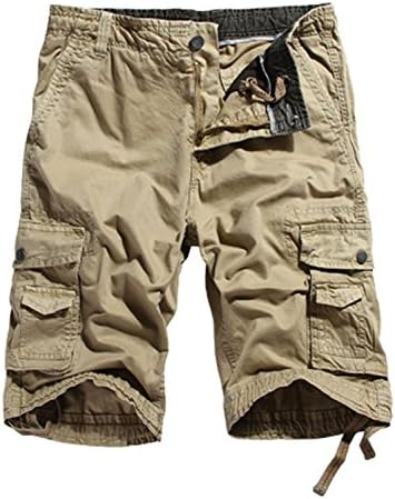 Donyan Mens Summer Cotton Short Pants Military Outdoor Wear Lightweight(Khaki,30)
