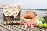 GLUTEN FREE Vietnamese Brown Rice Noodles with Seaweed, 8.6 oz, 4 SERVINGS per box (Pack of 6)