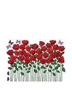 Ambiance Live Vinilo Decorativo Red roses garden Multicolor