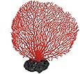 Jardin Plastic Coral Design Ornament for Aquarium, 6.5-Inch High, Red