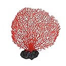 Jardin Plastic Coral Design Ornament for Aquarium, 6.5-Inch High, Red