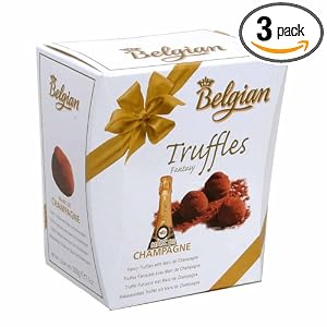 The Belgian Chocolate Group Truffles with Champagne, 7-Ounce Boxes (Pack of 3)