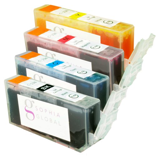 Sophia Global Compatible Ink Cartridge Replacement for Canon CLI-226 (1 Small Black, 1 Cyan, 1 Magenta, 1 Yellow)