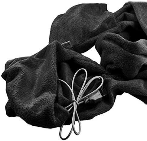 Lifemall SF USB Powered Heated Scarf Warming Scarf Comfort Warming Scarf With Warm Pockets (Black)