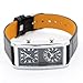 timeconcept Dual Time Zone Black Faux Leather Lady Woman Watch Japan Quartz Movement Wrist Watch