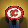 CALGARY FLAMES Team Logo ART-GLASS NIGHTLIGHT (4 1/2" x 4 3/4") by Memory Company
