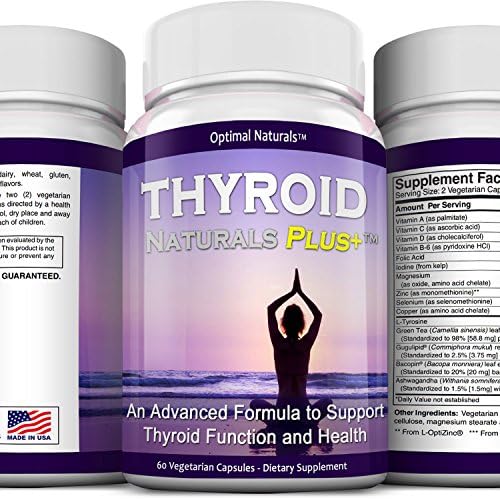 Thyroid Support Supplement • Natural Thyroid Complex Packed w/ Essential Vitamins &amp; Herbs to Support a Healthy Metabolism, Energy &amp; Weight Loss • Avoid Hypothyroid Symptoms • Vegetarian &amp; Gluten-Free