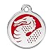 Red Dingo Stainless Steel with Enamel Pet I.D. Tag - Dragon (red, large)
