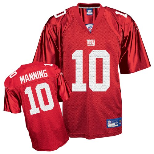 Eli Manning Jersey: Reebok Red Replica #10 New York Giants Jersey - XX-Large