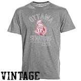 NHL '47 Brand Ottawa Senators Ash Baseline Vintage T-shirt (Large)