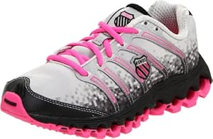 K-Swiss Women's Tubes Run 100 Running Shoe,Grey/Black/Neon Pink,11 M US