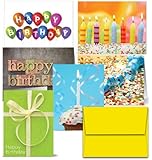 It's Your Birthday - 36 Birthday Cards for $12.99- 6 Designs - Blank Cards - Yellow Envelopes Included