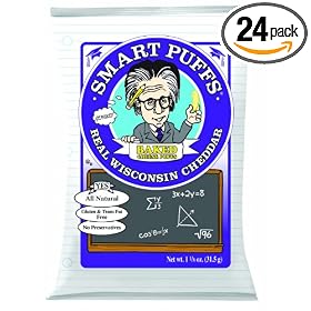 Smart Puffs Real Wisconsin Cheddar, 1.38-Ounce Bags (Pack of 24)