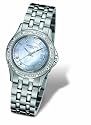 Raymond Weil 5390-STS-00995 Ladies White Mother of Pearl with Stone  Encrusted Dial Watch with Stainless Steel Bracelet